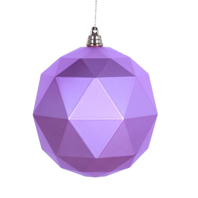 6" Orchid Matte Geometric Ball 4/bag