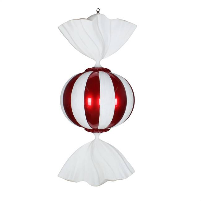 36" Red/White Candy Ornament