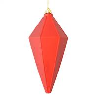 7" Red Matte Lantern Ornament 4/Bag