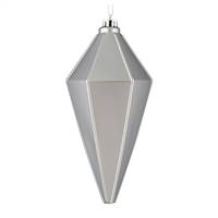 7" Silver Matte Lantern Ornament 4/Bag