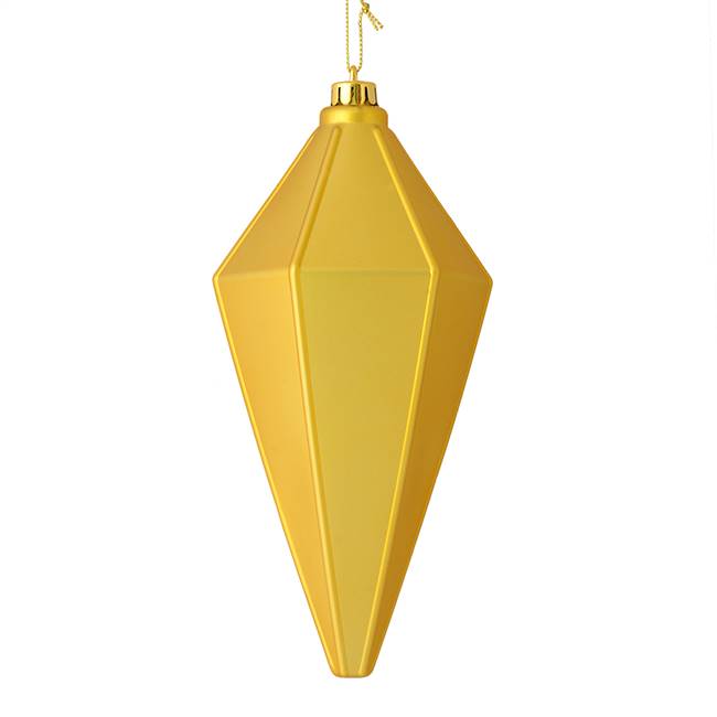 7" Gold Matte Lantern Ornament 4/Bag