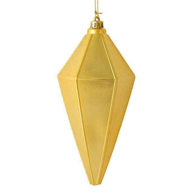 7" Gold Shiny Lantern Ornament 4/Bag