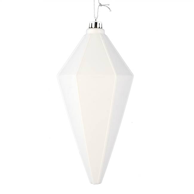 7" White Matte Lantern Ornament 4/Bag