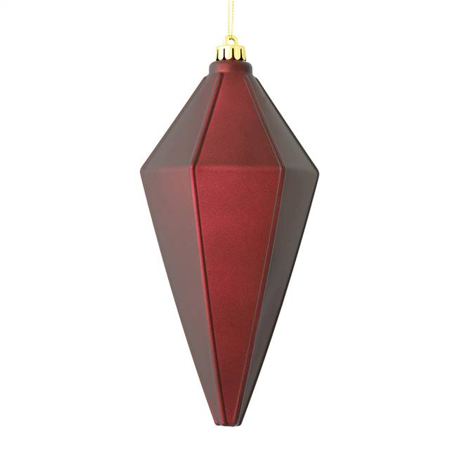 7" Wine Matte Lantern Ornament 4/Bag