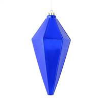 7" Cobalt Blue Shiny Lantern Ornmnt 4/Ba