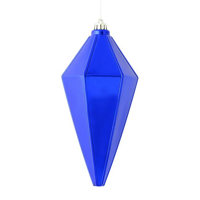 7" Cobalt Blue Shiny Lantern Ornmnt 4/Ba