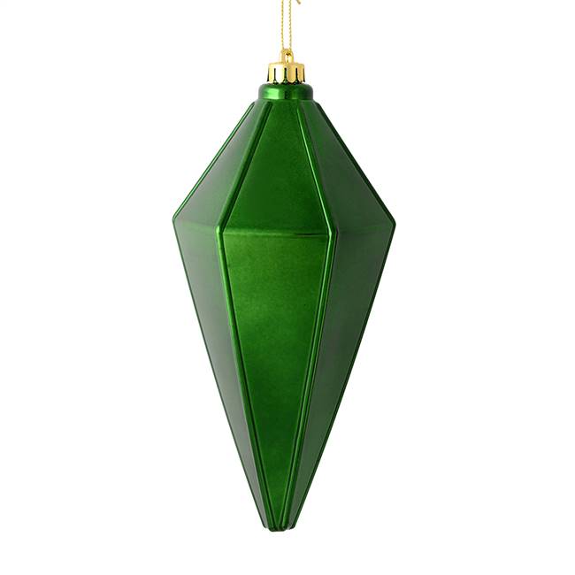 7" Emerald Shiny Lantern Ornament 4/Bag