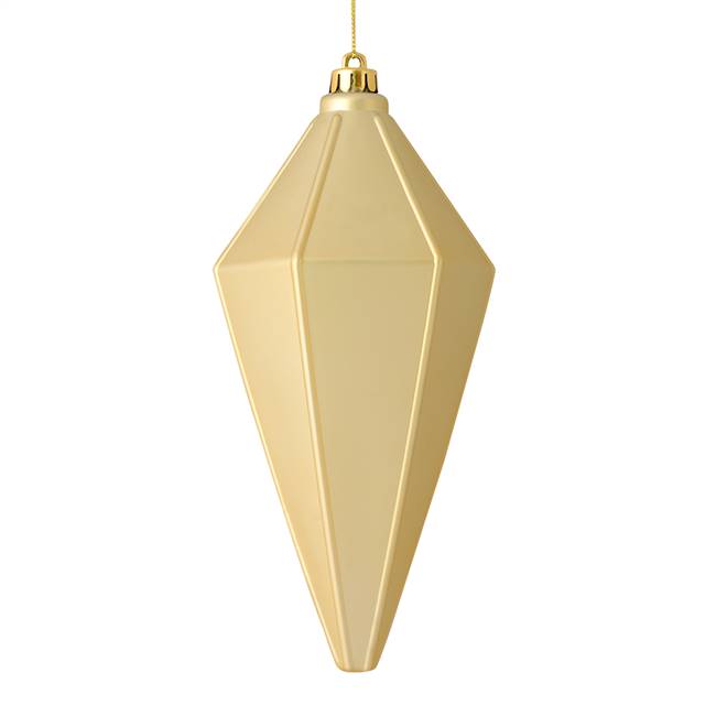 7" Champagne Matte Lantern Ornament 4/Ba