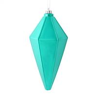 7" Teal Shiny Lantern Ornament 4/Bag
