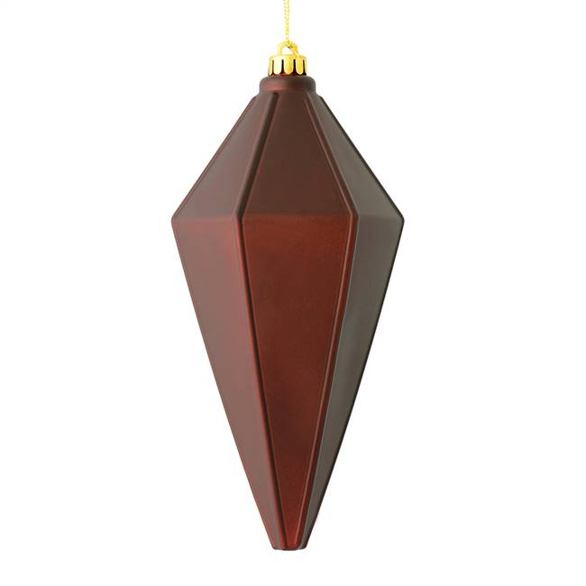7" Burgundy Matte Lantern Ornament 4/Bag