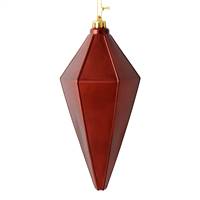 7" Burgundy Shiny Lantern Ornament 4/Bag