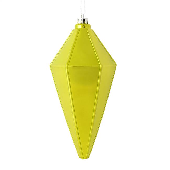 7" Lime Shiny Lantern Ornament 4/Bag