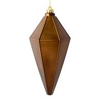 7" Mocha Shiny Lantern Ornament 4/Bag