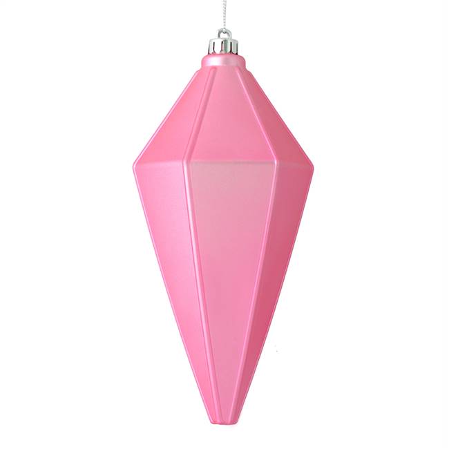 7" Pink Matte Lantern Ornament 4/Bag