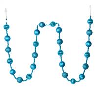 6' Turquoise Stripe Ball Ornamnt Garland