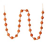 6' Brn Orange Stripe Ball Ornamnt Garlnd