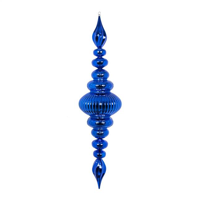 41" Blue Shiny Finial Ornament