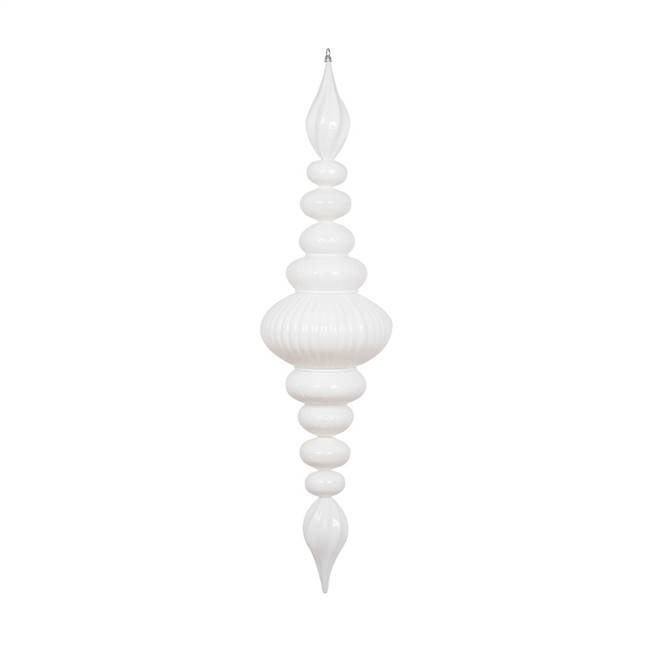 41" White Shiny Finial Ornament