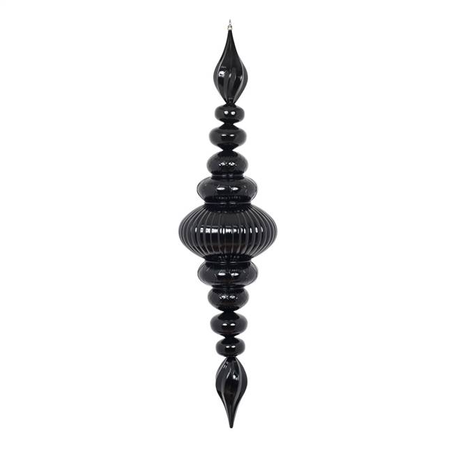 41" Black Shiny Finial Ornament