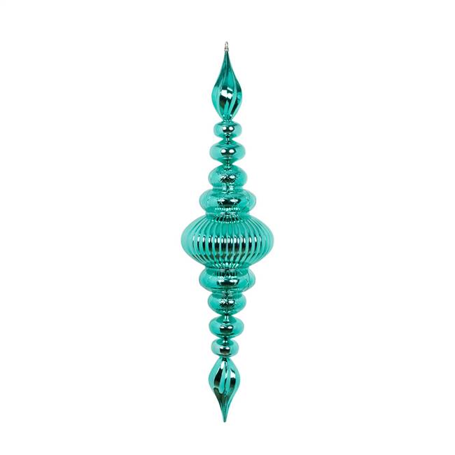 41" Teal Shiny Finial Ornament