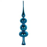 19" Turquoise Shiny Finial Tree Top