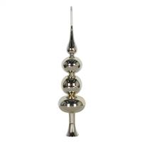19" Champagne Shiny Finial Tree Top