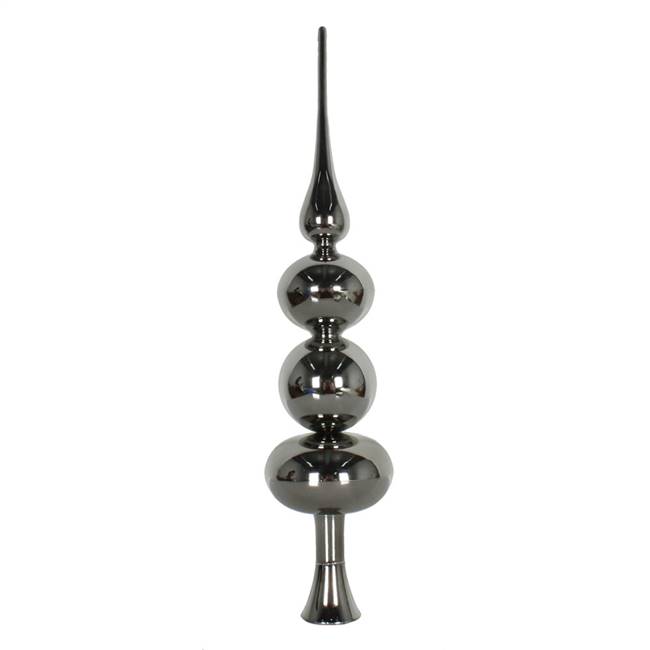 19" Pewter Shiny Finial Tree Top