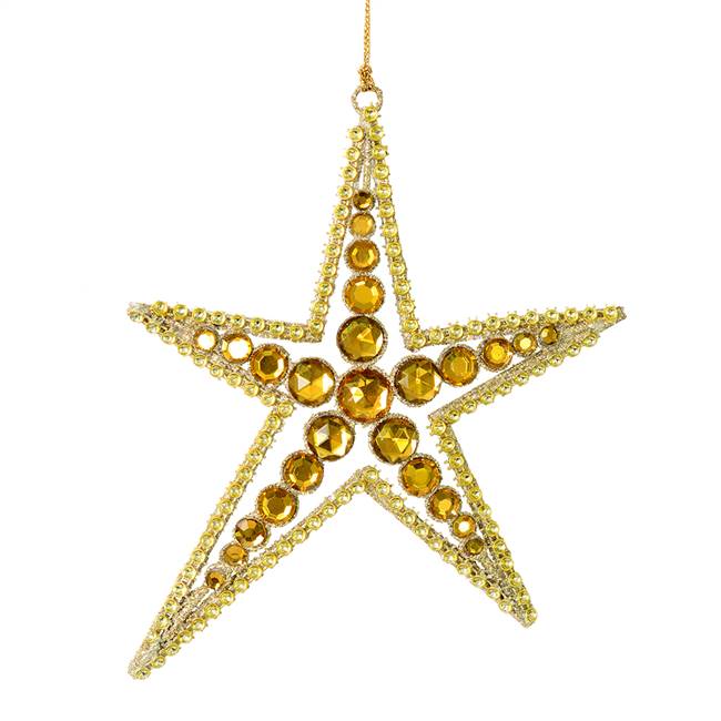 6" Champagne Jewel Metal Sea Star 3/Bag