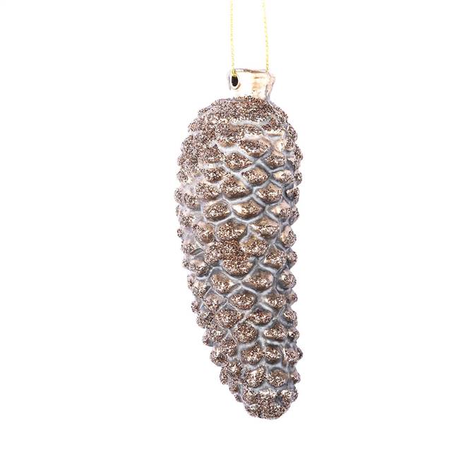 4" Mocha Antique Pinecone Orn 6/Bag