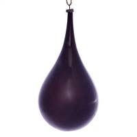 4" Plum Wood Grain Teardrop Orn 2/Bag