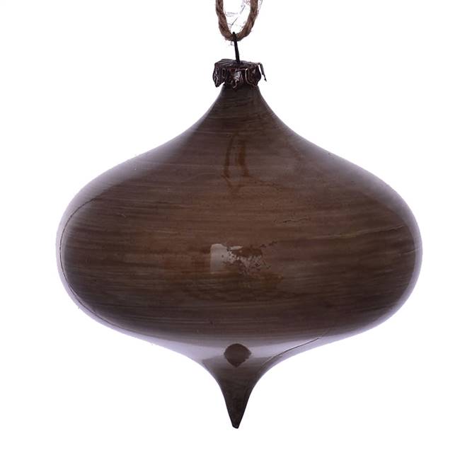 4" Pewter Wood Grain Onion Orn 6/Bag