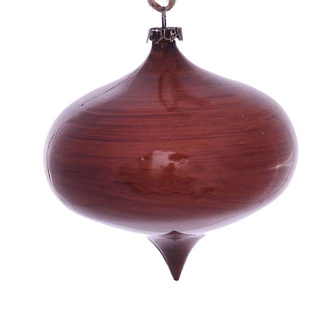 4" Copper Wood Grain Onion Orn 6/Bag