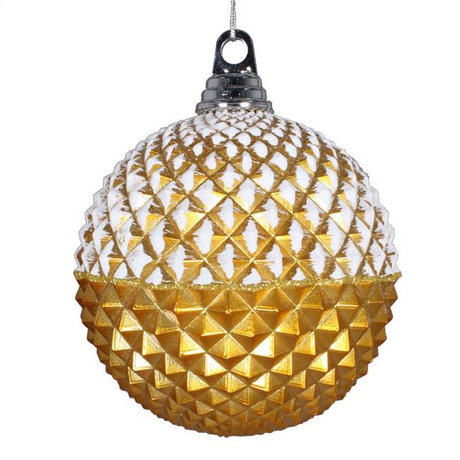10" Gold Glitter Candy Durian Orn