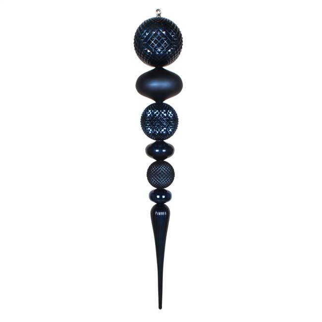 42" Midnt Blue Candy Durian Finial Orn