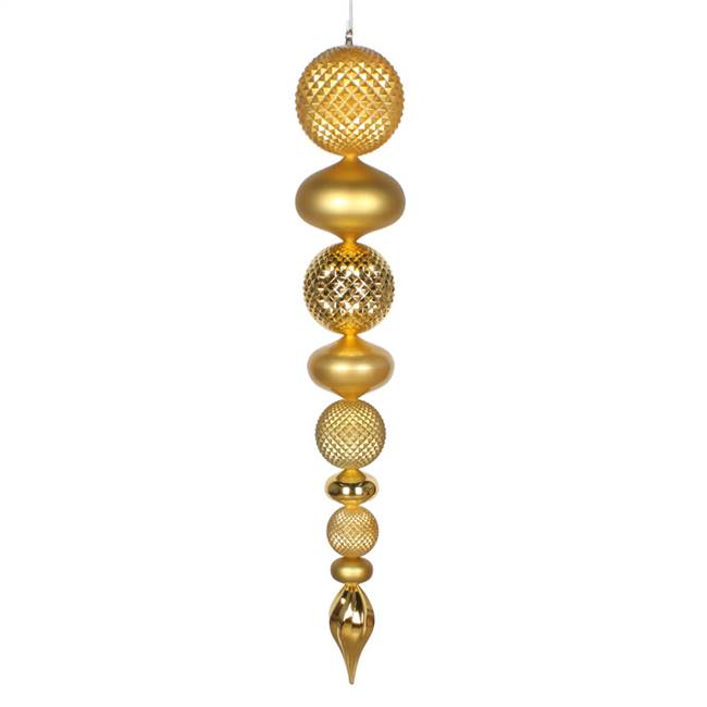45" Gold Candy/Matte Durian Finial Orn