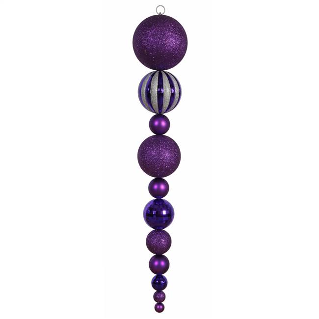 55" Purple Shiny/Matte Ball Finial