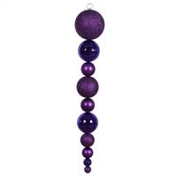 44" Purple Shiny/Matte Ball Finial