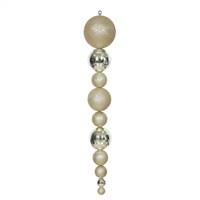 44" Champagne Shiny/Matte Ball Finial