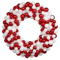 36" Candy Cane Ball Wreath