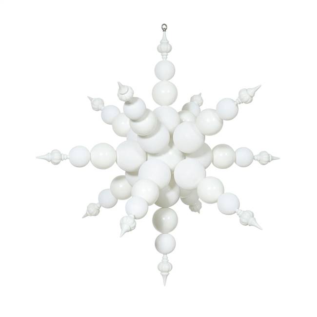 39" White Radical Snowflake Shiny/Glitt
