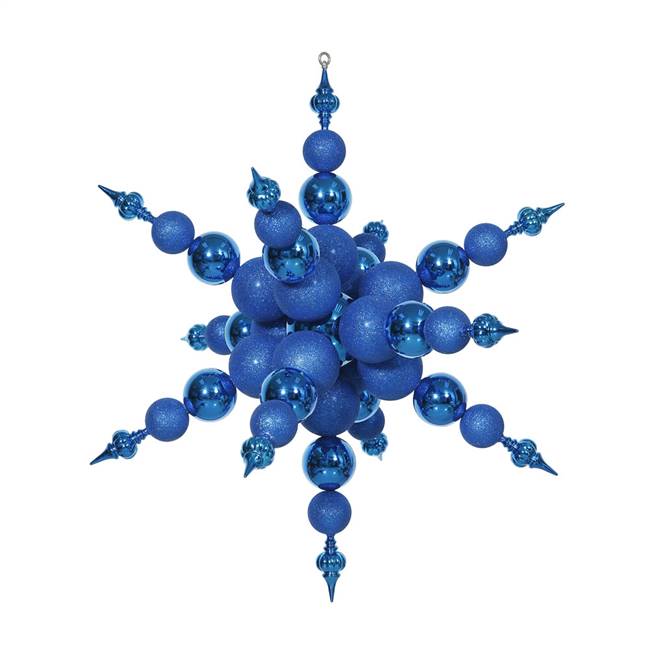 39" Blue Radical Snowflake Shiny/Glitt