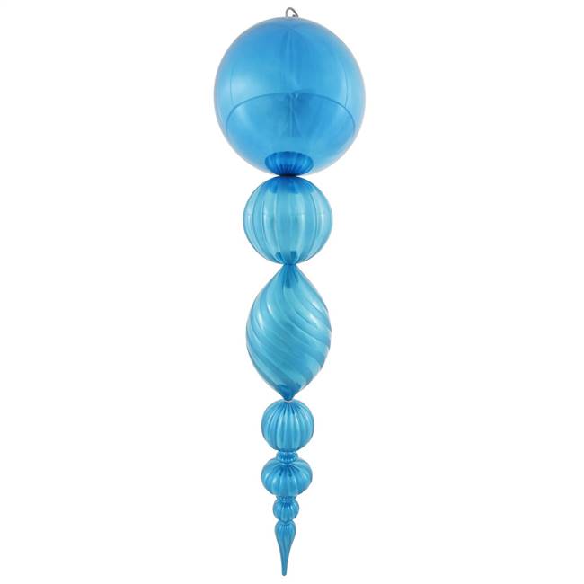 40" Turquoise UV Shiny Matte Ball Finial