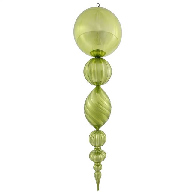 40" Lime UV Shiny Matte Ball Finial