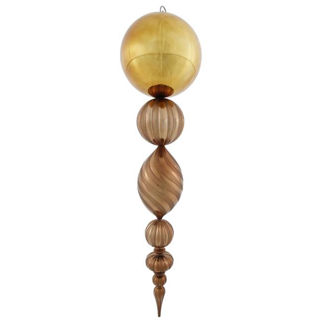 40" Mocha UV Shiny Matte Ball Finial