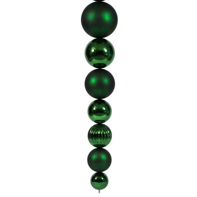 9' Emerald Ball Garland UV Resistant