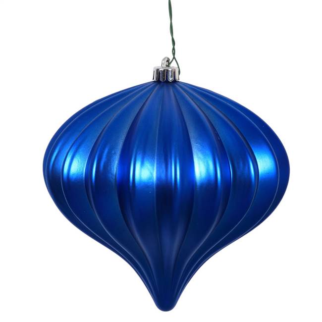 5.7" Blue Matte Onion UV Drilled 3/Bag