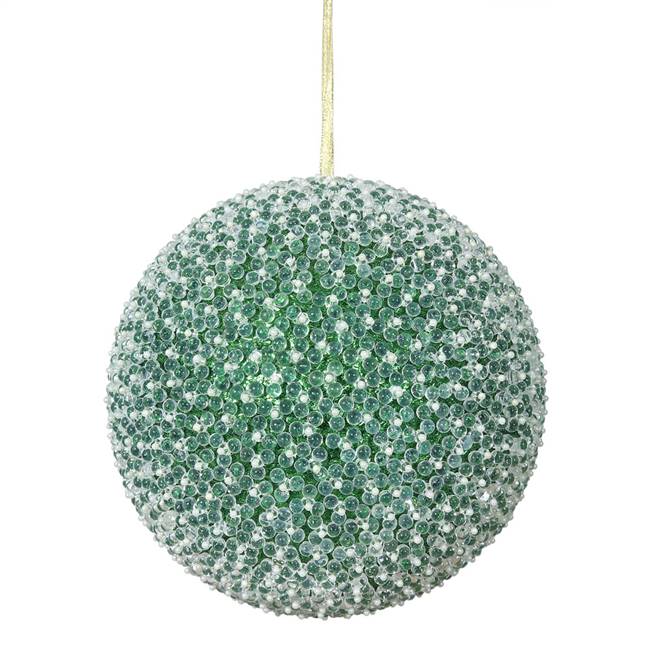 10" Green Acrylic Beaded Ball 1/Bag