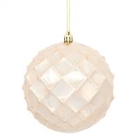 4" Rose Gold Shiny Diamond Bauble 6/Bg