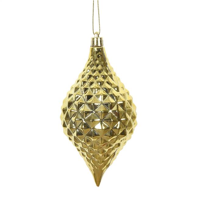 6" x 3" Gold Shiny Diamond Drop 4/Bg