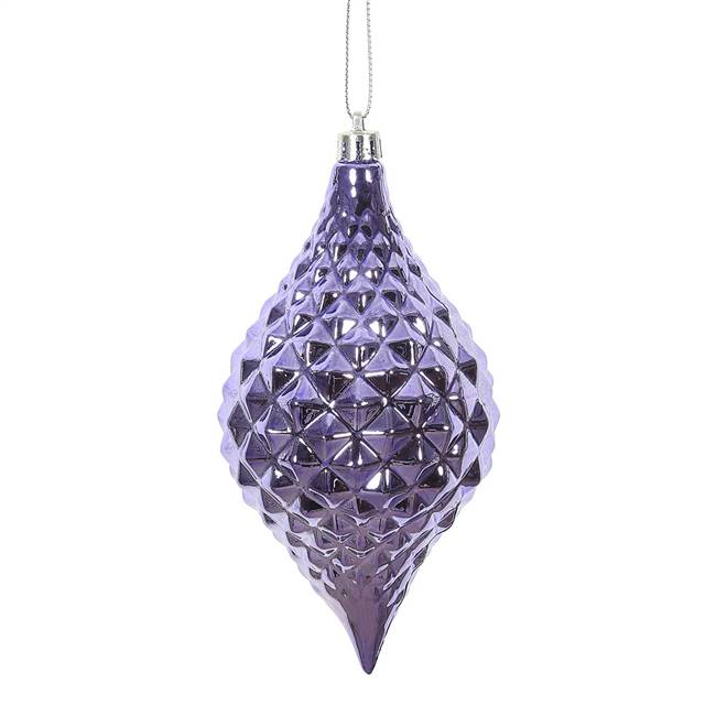 6" x 3" Lavender Shiny Diamond Drop 4/Bg